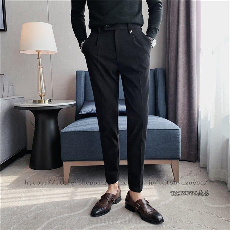 スラックスメンズスキニーチノパンツスキニースーツパンツ通勤用パンツスリムビジネスパンツ裾上げ済み大きいサイズおしゃれ
