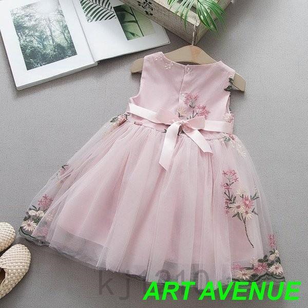 ピンク 花柄刺繍 ベビードレス Qoo10] 大セール/現品/品質ベビードレス刺繍花柄