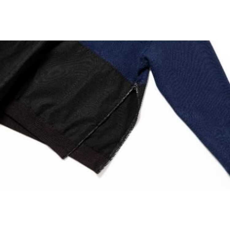 コンビネーション ポケット クルー（メンズ） M ネイビー×ブラック #KE22213059-NAVYBLACK