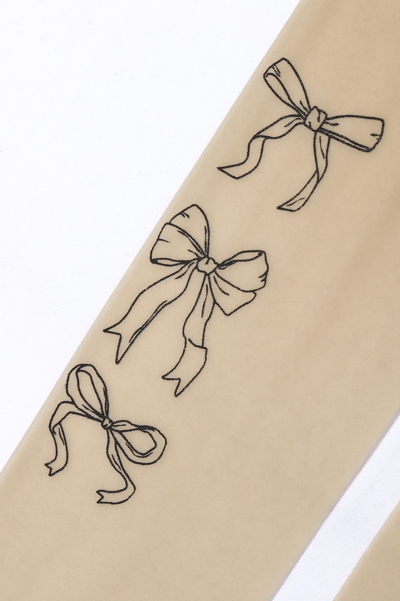 【NEWJEANS 着用】 ODDONEOUT_3 RIBBON PRINTED STOCKING (2 COLOR)