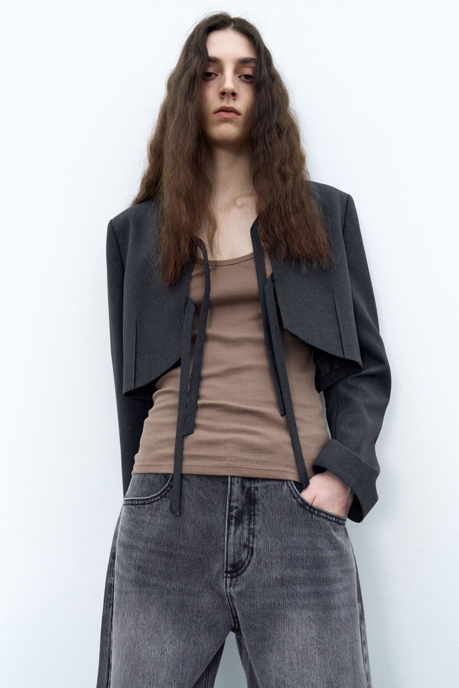 【INSILENCE】 SHORT LIGHT JACKET : CHARCOAL 【INSILENCE】 SHORT LIGHT JACKET : CHARCOAL