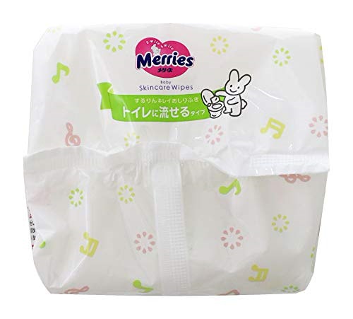 メリーズ　おしりふき　トイレに流せるタイプ（64枚×3コパック）×９個 Merries メリーズ するりんキレイ おしりふき トイレに流せる