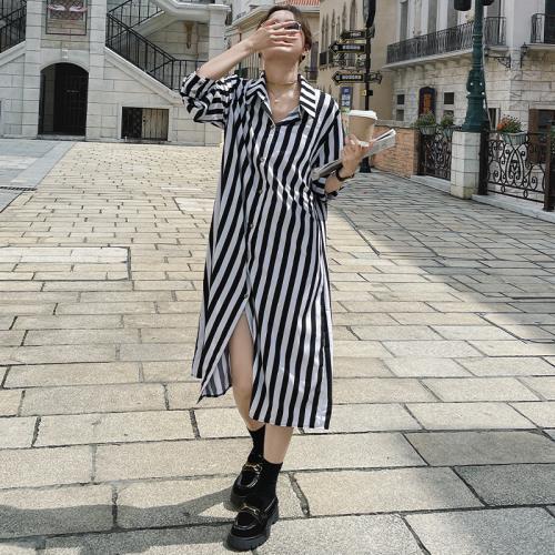 【急速出荷 2025年新作】シャツワンピース ストライプ ロング 韓国 ベスト ジレ レディース ワンピース スタンドカラー 春 秋 長袖 ミモレ丈 ひざ下丈 可愛い ペスト カジュアル アメカジ フ 【急速出荷 2025年新作】シャツワンピース ストライプ ロング 韓国 ベスト ジレ レディース ワンピース スタンドカラー 春 秋 長袖 ミモレ丈 ひざ下丈 可愛い ペスト カジュアル アメカジ フ