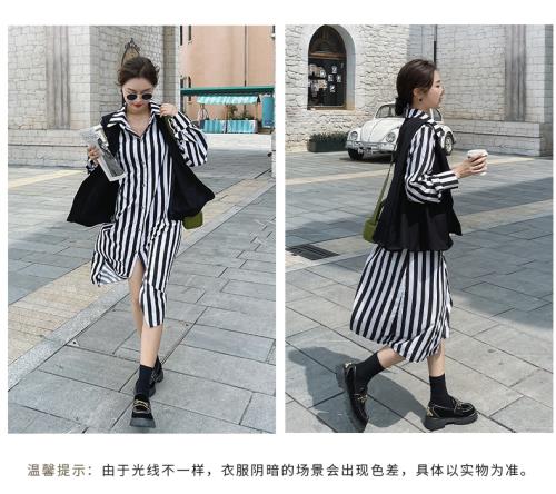 【急速出荷 2025年新作】シャツワンピース ストライプ ロング 韓国 ベスト ジレ レディース ワンピース スタンドカラー 春 秋 長袖 ミモレ丈 ひざ下丈 可愛い ペスト カジュアル アメカジ フ 【急速出荷 2025年新作】シャツワンピース ストライプ ロング 韓国 ベスト ジレ レディース ワンピース スタンドカラー 春 秋 長袖 ミモレ丈 ひざ下丈 可愛い ペスト カジュアル アメカジ フ