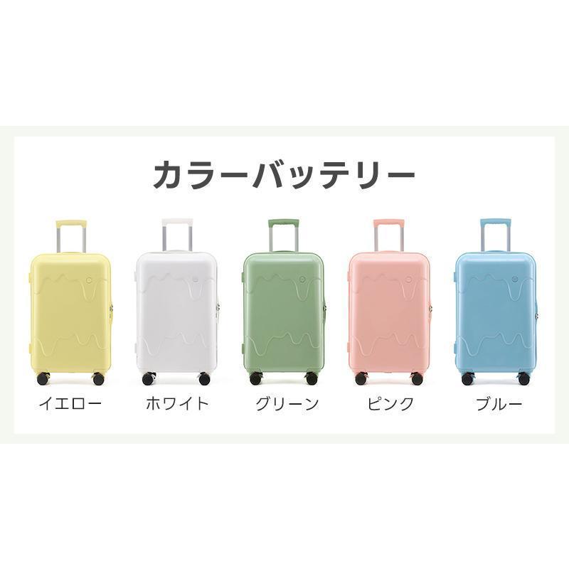 スーツケース アイスクリーム 牛乳 スーツケース USB充電可能 TSAローク搭載 機内持ち込み カップホルダー キャリーケース キャリーバッグ 軽量 短途旅行