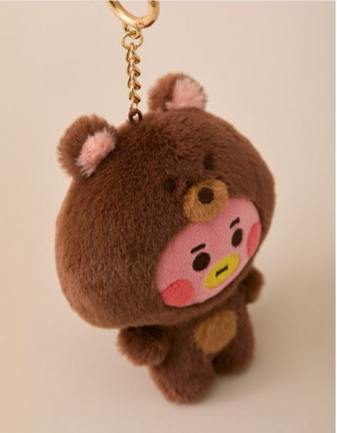 BT21 COOKY ぬいぐるみキーリング FLUFFY、 PREPPキーリング BT21 COOKY ベビー ぬいぐるみキーリング FLUFFY BTS クキ