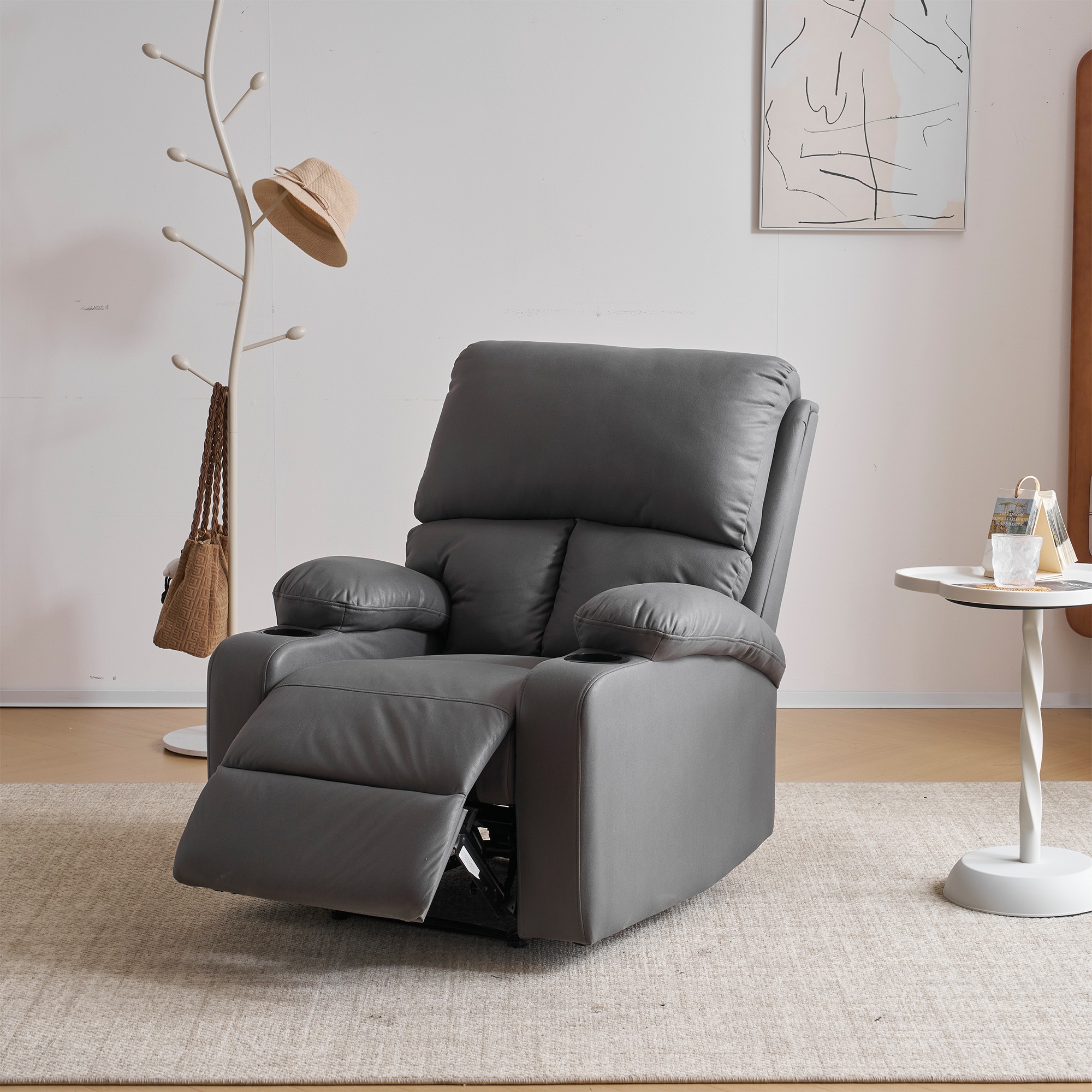 リクライニングソファー ソファー 1人掛け ゲーミングチェア PU 160度