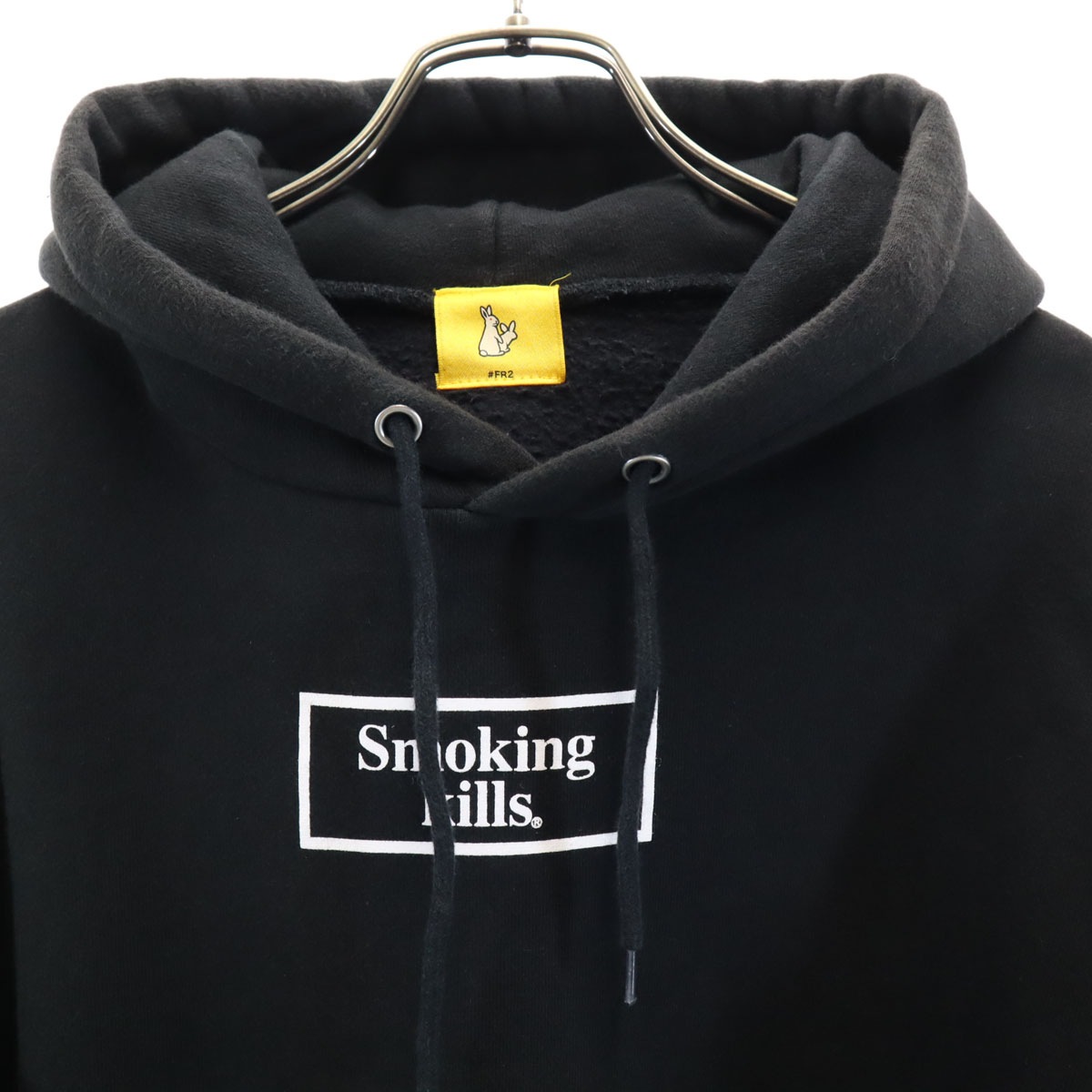 Smoking Kills 長袖 スウェットパーカー M ブラック 裏起毛 レディース 古着 Smoking Kills 長袖 スウェットパーカー M ブラック 裏起毛 レディース 古着