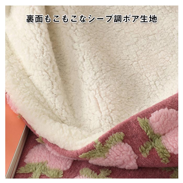ブランケット 毛布 もうふ ボアブランケット 裏ボア ひざ掛け 膝掛け 100×150cm あったか シープ調 もこもこ ソファカバー お昼寝 掛け毛布 ハーフケット 防寒 暖かい 冷え対策 おしゃれ