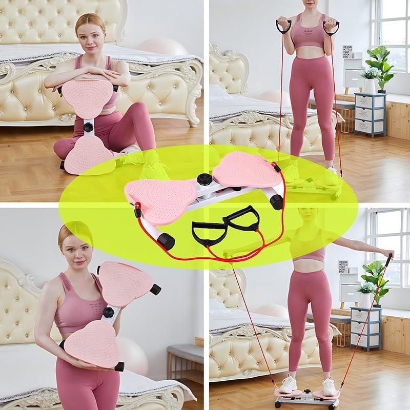 ツイストボード スピントレーナー ウツイスト ゴムひも付き 耐荷重100kg 両足分離式 ウツイスト フィッス エクササイズ マシン 静音 家庭用 腰