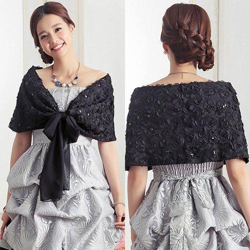 ・ショール シフォン シンプル スパンコール モチーフレース メリハリ 花柄 愛らしい フラワー レース フリーサイズ グラシア ・ショール シフォン シンプル スパンコール モチーフレース メリハリ 花柄 愛らしい フラワー レース フリーサイズ グラシア