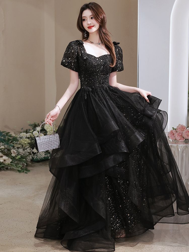 イブニングドレススカート女性2025夏ホストは通常卒業美術試験1歳成人式着用可能