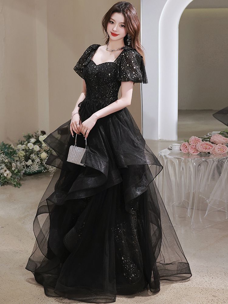 イブニングドレススカート女性2025夏ホストは通常卒業美術試験1歳成人式着用可能