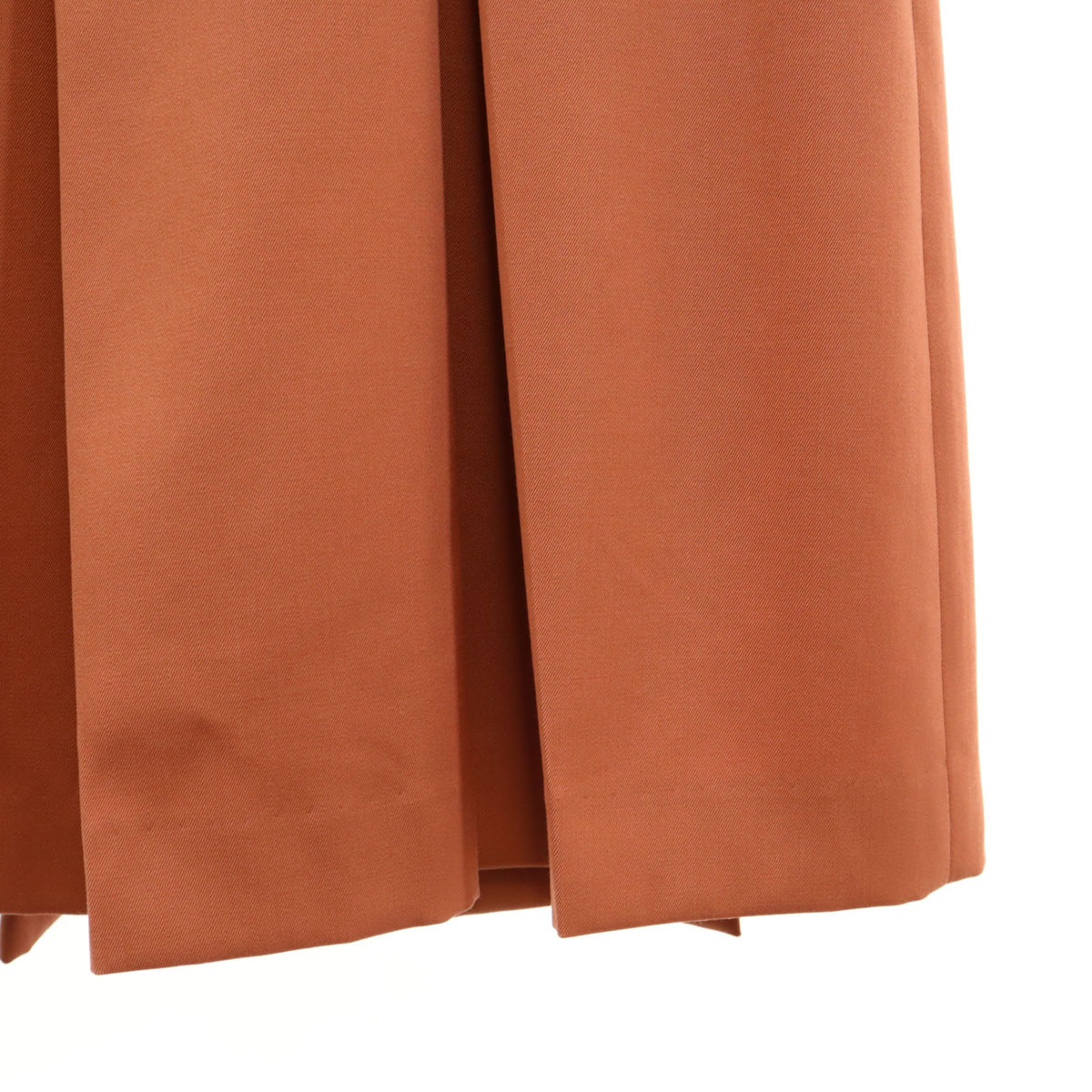 日本製 ロング丈 ボックス プリーツスカート テラコッタ レディース 古着 日本製 ロング丈 ボックス プリーツスカート テラコッタ レディース 古着