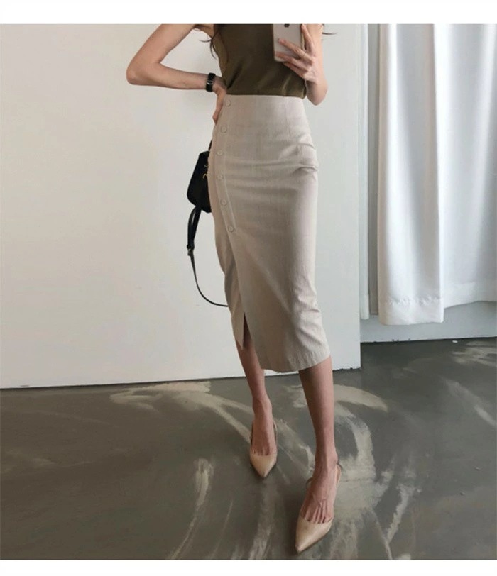 マーメイドスカート ハイウエスト スカート レディース ミモレ丈スカート イレギュラー裾 女性 大人 カジュアル 春夏 きれいめ シワになりにくい ゆったり 通勤 OL オフィス ビジネス 20代 3