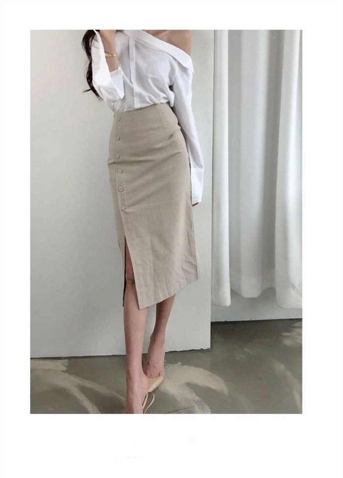 マーメイドスカート ハイウエスト スカート レディース ミモレ丈スカート イレギュラー裾 女性 大人 カジュアル 春夏 きれいめ シワになりにくい ゆったり 通勤 OL オフィス ビジネス 20代 3