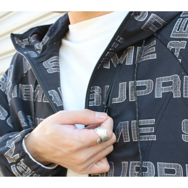 Qoo10] Supreme Logo Ripstop Hooded