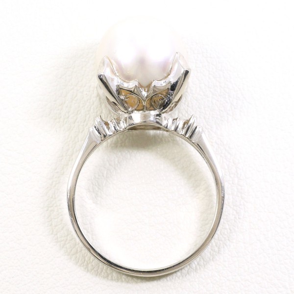 PT900 プラチナ リング 指輪 15号 パール(真珠) 約11mm ジュエリー 中古 PT900 プラチナ リング 指輪 15号 パール(真珠) 約11mm ジュエリー 中古