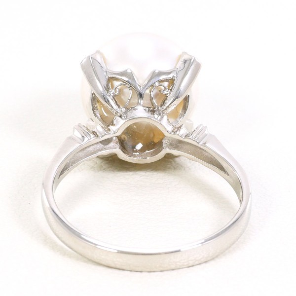 PT900 プラチナ リング 指輪 15号 パール(真珠) 約11mm ジュエリー 中古 PT900 プラチナ リング 指輪 15号 パール(真珠) 約11mm ジュエリー 中古