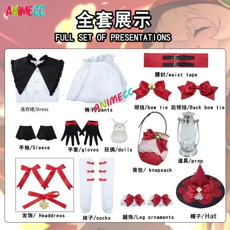 Animecc-klee-女の子のためのスターライトコスプレ 肌に衝撃を与えるゲンシンのかつらと靴 ハロウィーンパーティーの衣装 新しい