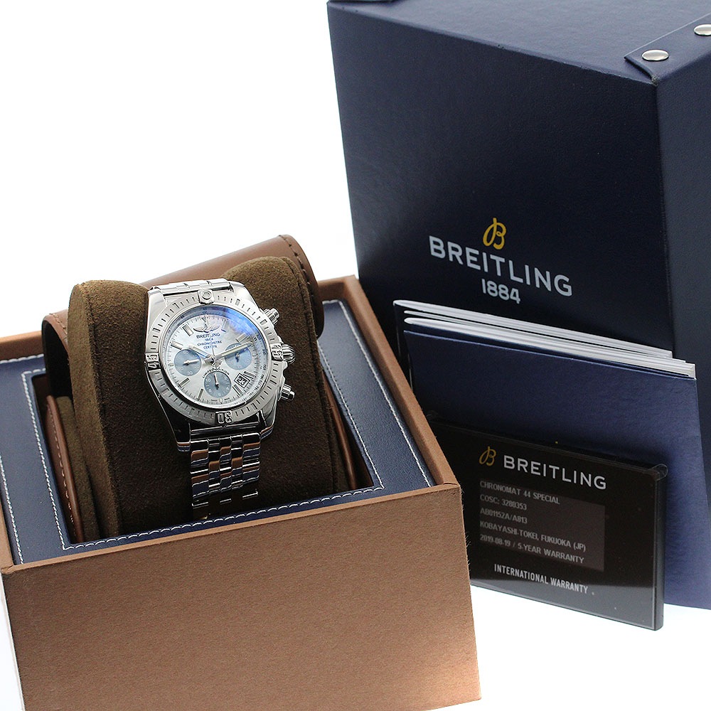 ブライトリング BREITLING AB0115 クロノマット 44 スペシャル 日本限定 デイト 自動巻き メンズ 良品 箱・保証書付き_903599【中古】 ブライトリング BREITLING AB0115 クロノマット 44 スペシャル 日本限定 デイト 自動巻き メンズ 良品 箱・保証書付き_903599【中古】