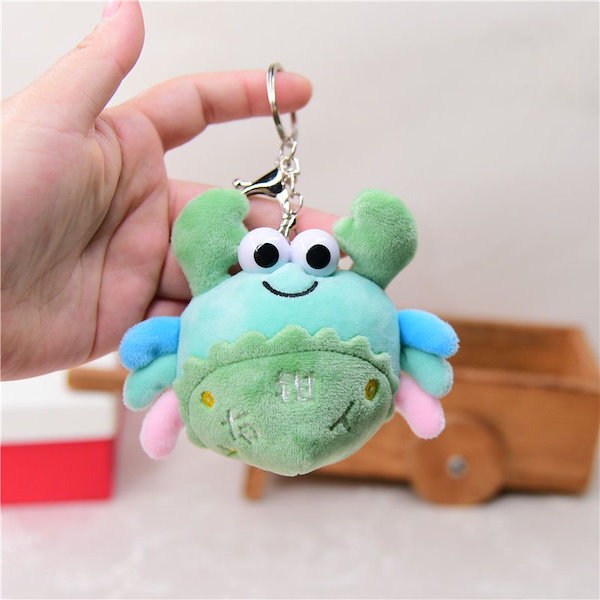 Qoo10] かわいい漫画の小さなカニ人形キーホルダー