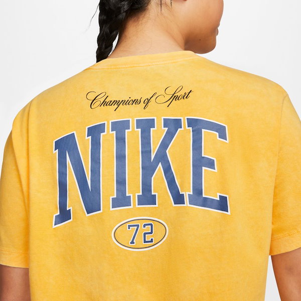 NIKE 売れ筋商品|||ナイキ Tシャツ トップス レディース T-shirts Yellow 楽天市場】ナイキ Tシャツ（カラーイエロー）（トップス