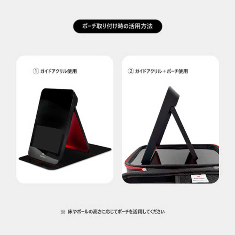 VOICECADDIE　ゴルフ用品 SWING CADDIE (スイングキャディ) SC4 専用ポーチ ブラック×レッド　SC4PC