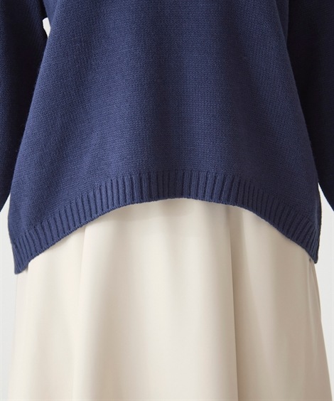 ニット クルーネックワイドニットプルオーバー OtonaSMILE