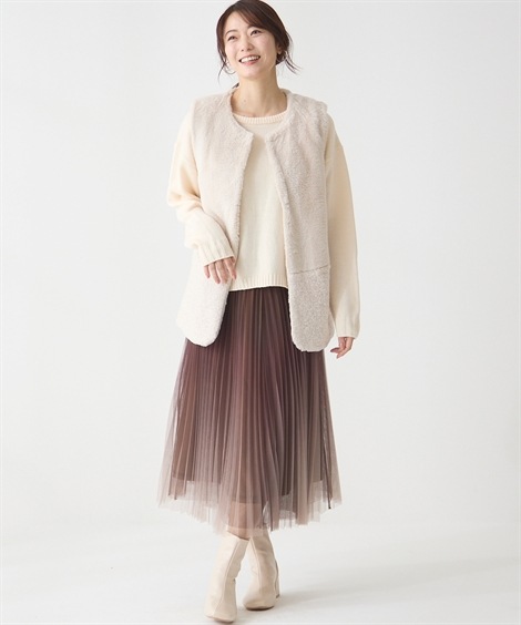 ニット クルーネックワイドニットプルオーバー OtonaSMILE