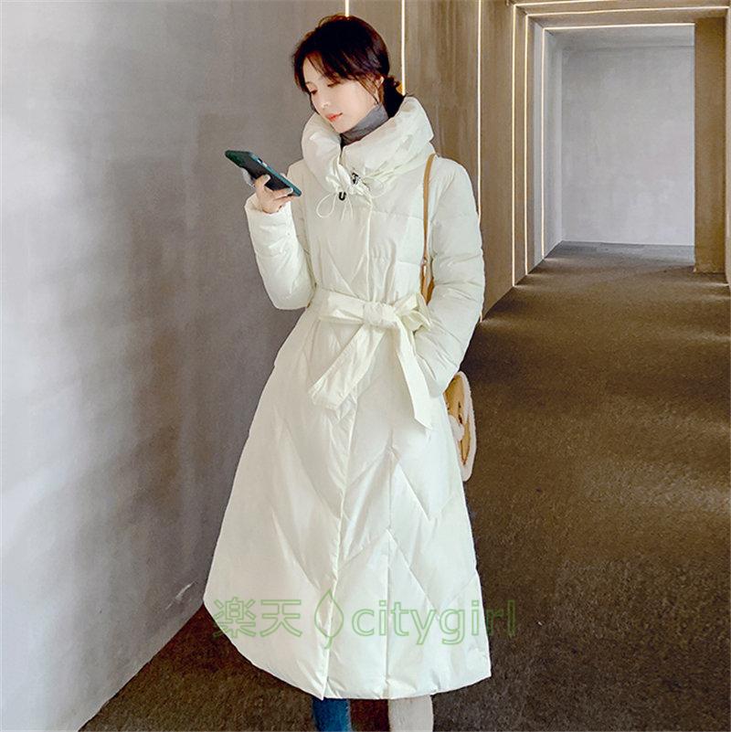 【citygirl】ロング丈ダウンコート レディース ダウンコート ハイネック 長袖 ロングコート 防寒ジャケット スタイリッシュ きれいめ 防寒 ロング ダウンジャケット 棉服コート ディースダウン