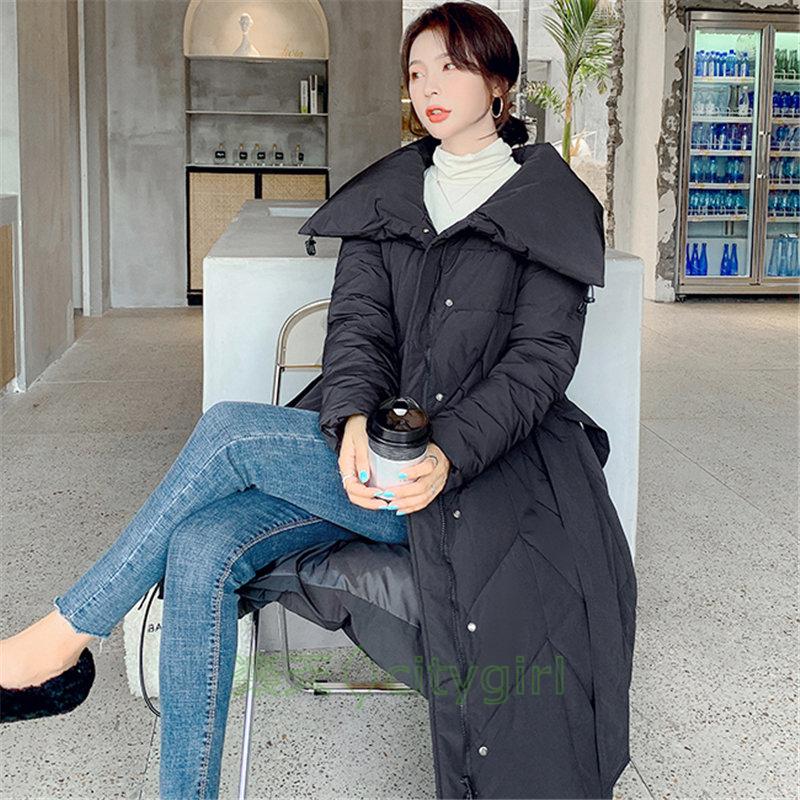 【citygirl】ロング丈ダウンコート レディース ダウンコート ハイネック 長袖 ロングコート 防寒ジャケット スタイリッシュ きれいめ 防寒 ロング ダウンジャケット 棉服コート ディースダウン