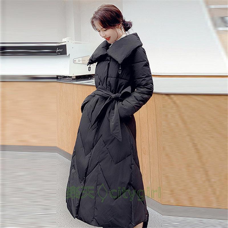 【citygirl】ロング丈ダウンコート レディース ダウンコート ハイネック 長袖 ロングコート 防寒ジャケット スタイリッシュ きれいめ 防寒 ロング ダウンジャケット 棉服コート ディースダウン