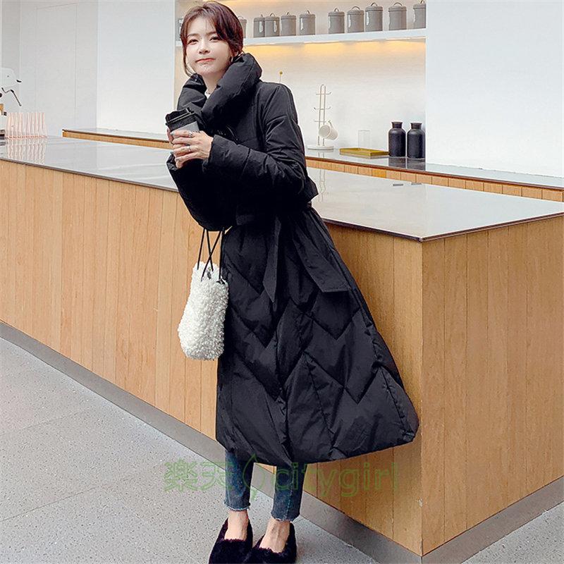 【citygirl】ロング丈ダウンコート レディース ダウンコート ハイネック 長袖 ロングコート 防寒ジャケット スタイリッシュ きれいめ 防寒 ロング ダウンジャケット 棉服コート ディースダウン