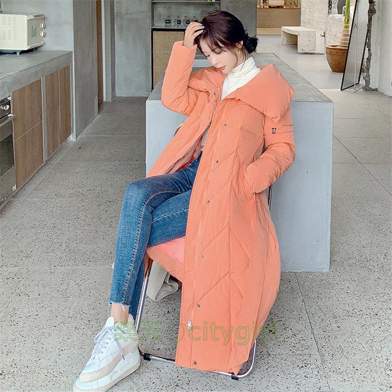 【citygirl】ロング丈ダウンコート レディース ダウンコート ハイネック 長袖 ロングコート 防寒ジャケット スタイリッシュ きれいめ 防寒 ロング ダウンジャケット 棉服コート ディースダウン