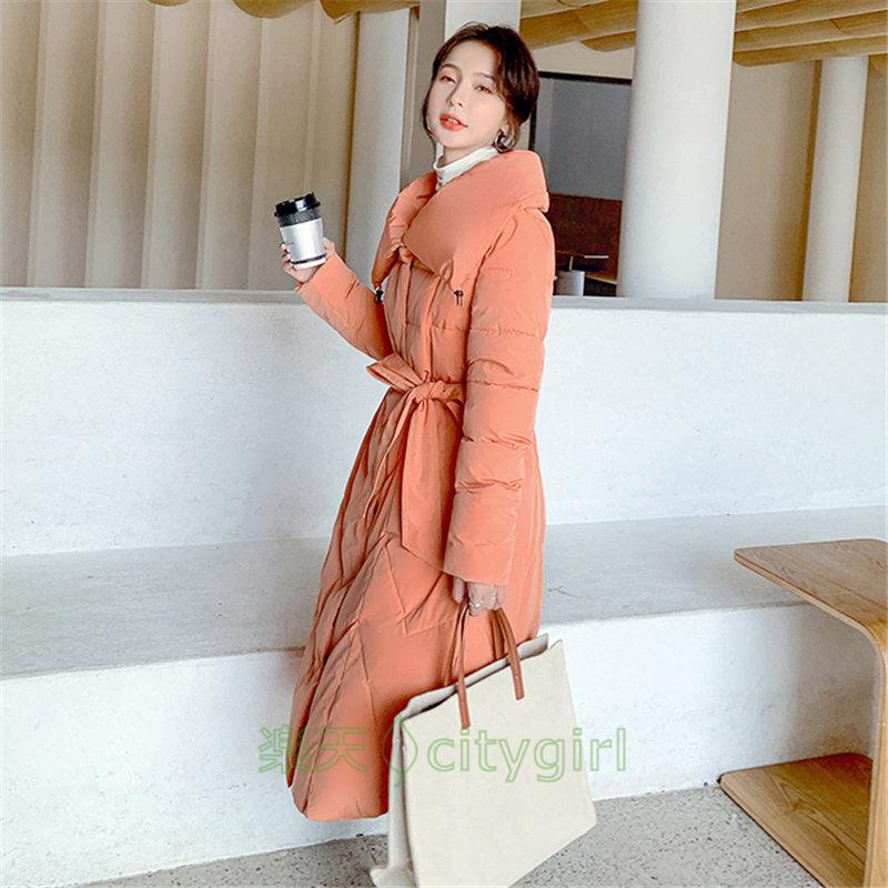 【citygirl】ロング丈ダウンコート レディース ダウンコート ハイネック 長袖 ロングコート 防寒ジャケット スタイリッシュ きれいめ 防寒 ロング ダウンジャケット 棉服コート ディースダウン