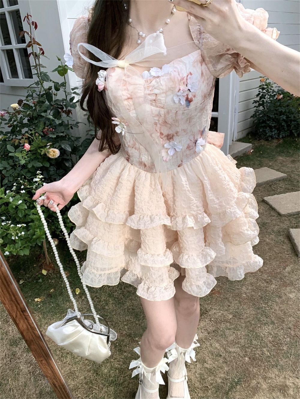 花柄 ワンピース 夏 服 2024 新作 韓国ファッション ロリータドレス ワンピース 花柄 ワンピース 夏 服 2024 新作 韓国ファッション ロリータドレス ワンピース