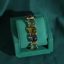 ヴィンテージかわいいカラフルなキャンディラウンド釉ブレスレット女性のためのチャームバレンタインデーのギフト高級ジュエリーゴールドカラーアクセサリー 2025 ヴィンテージかわいいカラフルなキャンディラウンド釉ブレスレット女性のためのチャームバレンタインデーのギフト高級ジュエリーゴールドカラーアクセサリー 2025