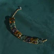 ヴィンテージかわいいカラフルなキャンディラウンド釉ブレスレット女性のためのチャームバレンタインデーのギフト高級ジュエリーゴールドカラーアクセサリー 2025