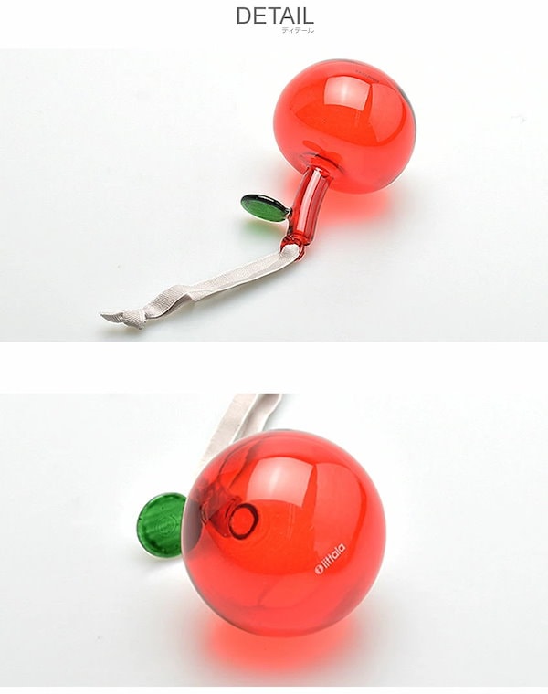 Qoo10] イッタラ オーナメント ガラスアップル レッド 赤