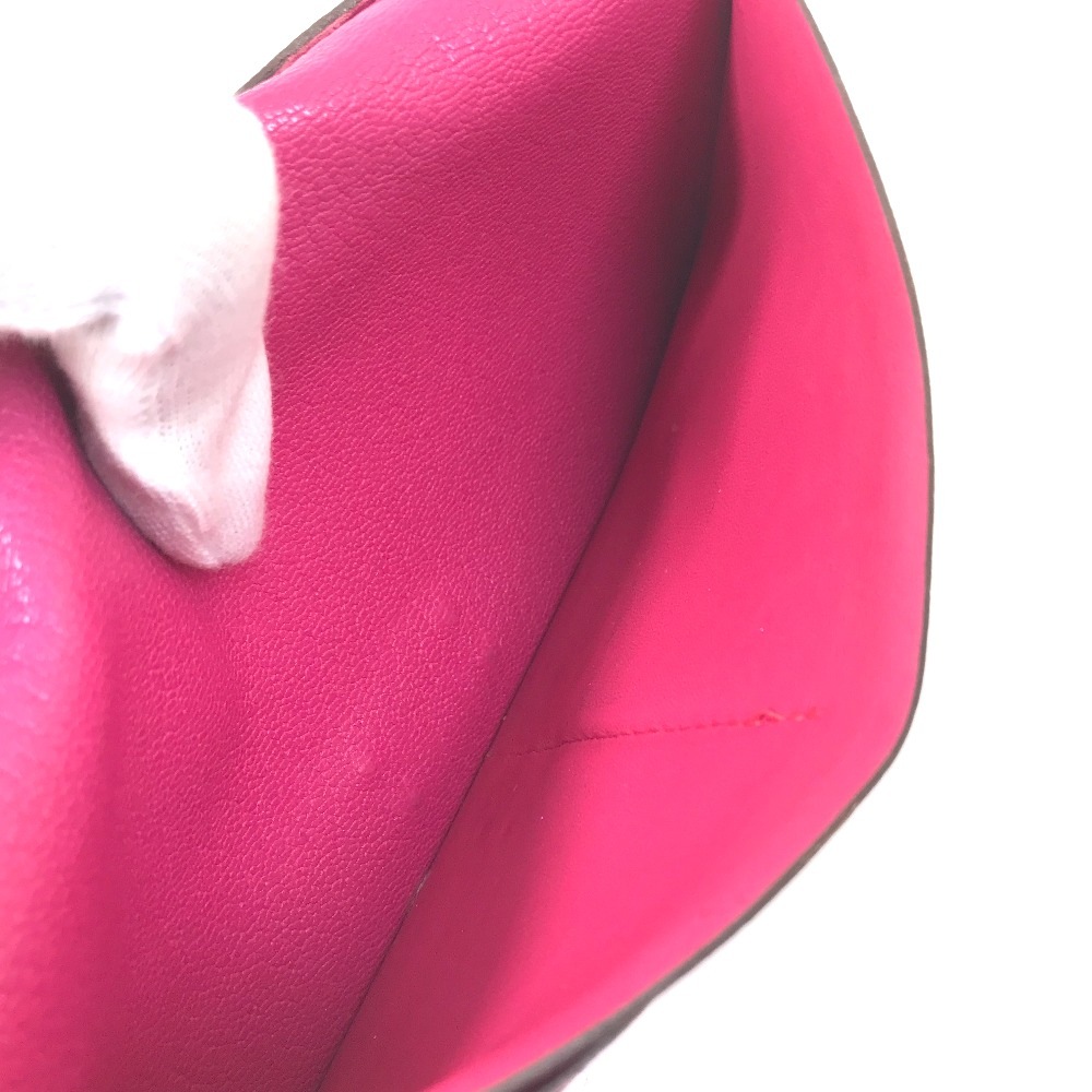 長財布 ケリーウォレット ロング ディプライアント 3つ折り シェーブル ピンク系