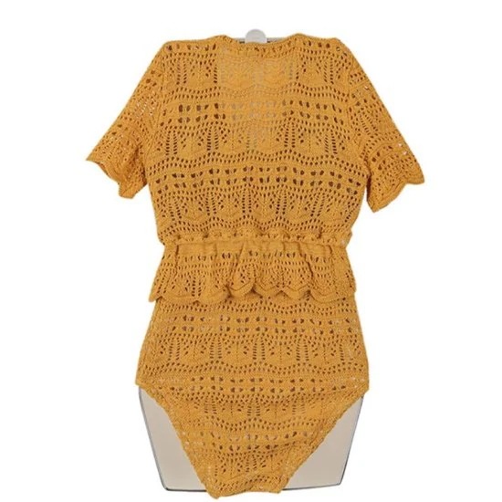 ビキニ クロシェ水着 半袖 セパレート レディース 韓国 ファッション ハイウエスト おしゃれ スイムウエア ビーチウエア Vネック 刺繍 ツーピース 水着 レディース かわいい ビキニ クロシェ水着 半袖 セパレート レディース 韓国 ファッション ハイウエスト おしゃれ スイムウエア ビーチウエア Vネック 刺繍 ツーピース 水着 レディース かわいい