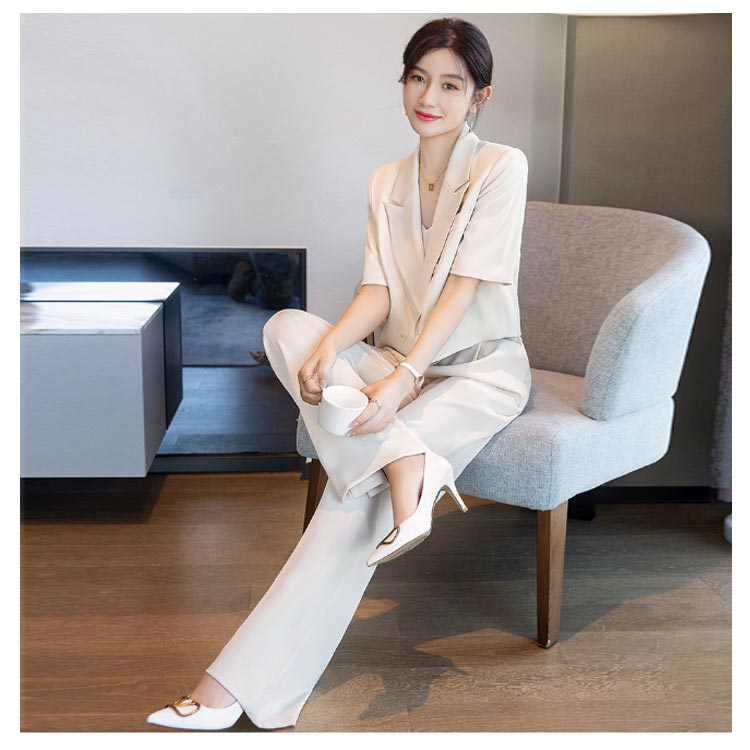ショート丈 ジャケット 半袖 テーラードジャケット レディース 上下セット スラックスパンツ セットアップ スーツ ワイドパンツ 薄手 ショートジャケット 五分袖 セット 学校行事 ボトムス 無地 ショート丈 ジャケット 半袖 テーラードジャケット レディース 上下セット スラックスパンツ セットアップ スーツ ワイドパンツ 薄手 ショートジャケット 五分袖 セット 学校行事 ボトムス 無地