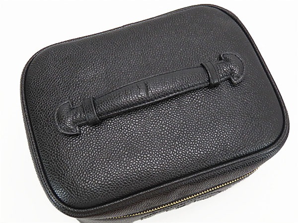 ほぼ新品シャネルヴィンテージココマークキャビアスキンバニティバッグアクセサリーポーチコスメポーチブラックA01997 ほぼ新品シャネルヴィンテージココマークキャビアスキンバニティバッグアクセサリーポーチコスメポーチブラックA01997