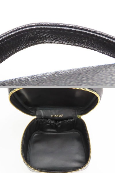 ほぼ新品シャネルヴィンテージココマークキャビアスキンバニティバッグアクセサリーポーチコスメポーチブラックA01997 ほぼ新品シャネルヴィンテージココマークキャビアスキンバニティバッグアクセサリーポーチコスメポーチブラックA01997