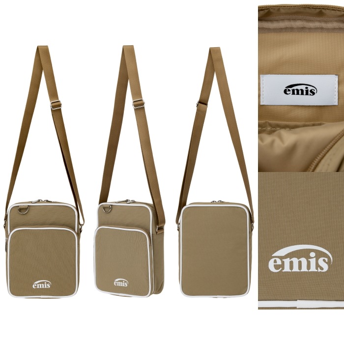 EMIS★NEW [正規品] NYLON ZIP-POCKET MINI CROSS BAG 3COLOR EMIS【EMIS】 NYLON ZIP-POCKET MINI CROSS BAG : 3COLORS