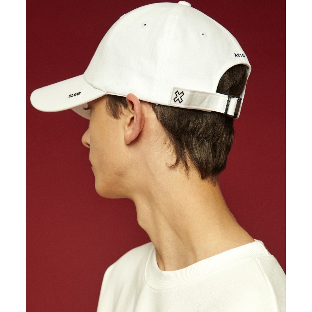SLOW ACID Xバックルキャップ[ホワイト]