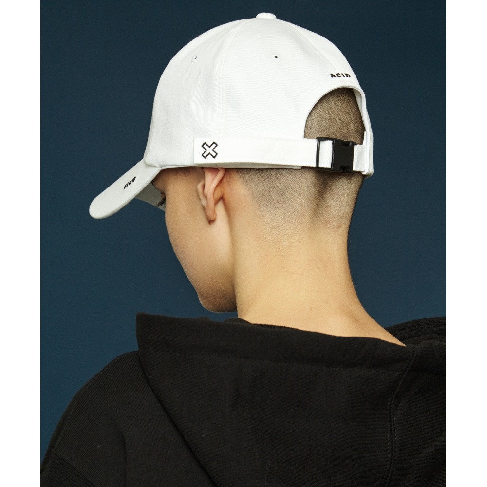 SLOW ACID Xバックルキャップ[ホワイト]