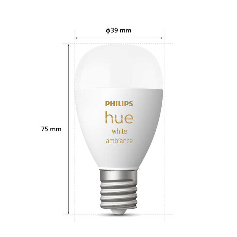 Philips Hue ホワイトグラデーション E17 LED電球 40W形相当 2個セット ［E17 /一般電球形 /40W相当 /2個 /広配光タイプ］　PH17WA2
