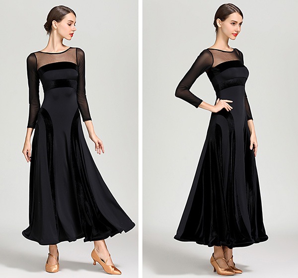 社交ダンス ドレス スタンダード 社交ダンス衣装 ワンピース 黒 広がる裾 ワンピース スタンダード レッスン着 発表会 競技着 練習着 演出用 スタンダード ワルツ専用ドレス ロング丈 オールシーズ 社交ダンス ドレス スタンダード 社交ダンス衣装 ワンピース 黒 広がる裾 ワンピース スタンダード レッスン着 発表会 競技着 練習着 演出用 スタンダード ワルツ専用ドレス ロング丈 オールシーズ